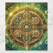 vermogensstromingssignaal wijn etiket (Enkel label)