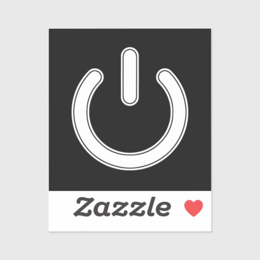 Vermogenssymbool (zwart-wit) sticker (Vel)