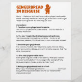 Vermom een sjabloon voor een peperkoek en instruct flyer (Achterkant)
