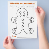 Vermom een sjabloon voor een peperkoek en instruct flyer (Hand)