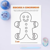 Vermom een sjabloon voor een peperkoek en instruct flyer (Enkel)