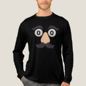 Vermomming Masker Grappige Neus Bril Snor Tri-Blend Shirt (Voorkant volledig)