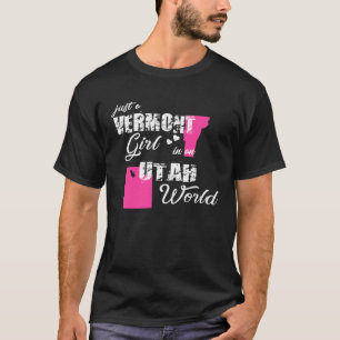Vermon Gewoon een Vermont meisje in een Utah T-shirt