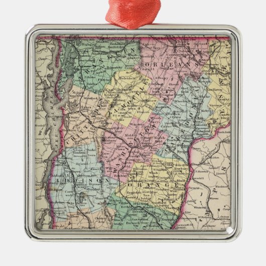 Vermont 6 metalen ornament (Voorkant)