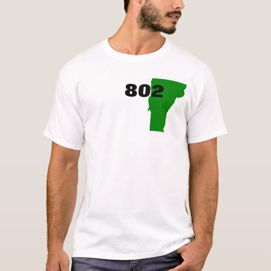 vermont, 802 t-shirt (Voorkant)
