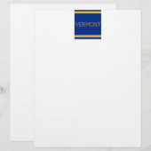 Vermont 8,5-inch x 11-inch briefhoofd (Voorkant / Achterkant)