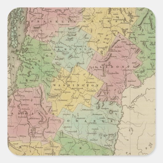 Vermont 8 vierkante sticker (Voorkant)