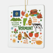 Vermont Aangepaste Familie Reis Kerstmis Keramisch Ornament (Links)