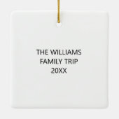 Vermont Aangepaste Familie Reis Kerstmis Keramisch Ornament (Achterkant)