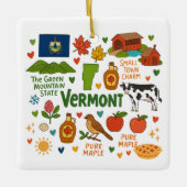 Vermont Aangepaste Familie Reis Kerstmis Keramisch Ornament (Voorkant)