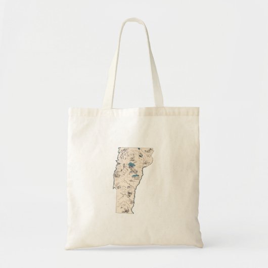 Vermont  Afbeelding Map Antiek Vermonter Art Tote Bag (Voorkant)