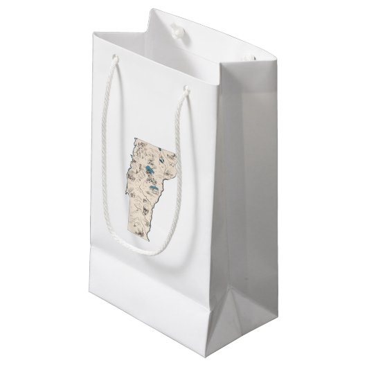 Vermont Afbeelding Map Gift Bag Klein Cadeauzakje (Voorkant Gekanteld)
