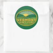 Vermont Ain't Flat Ronde Sticker (Tas)