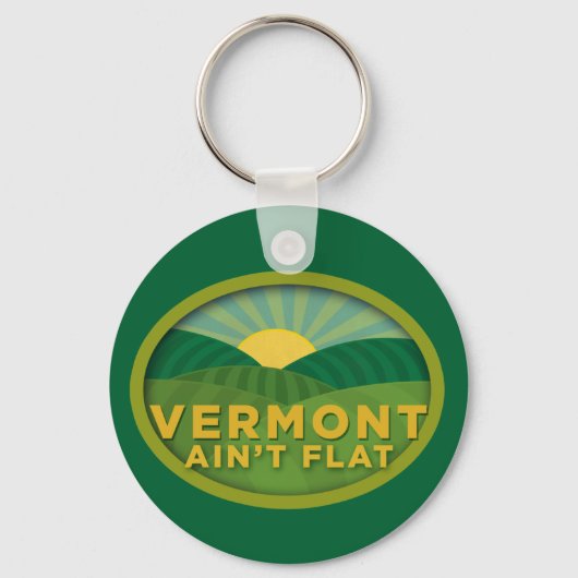 Vermont Ain't Flat Sleutelhanger (Voorkant)