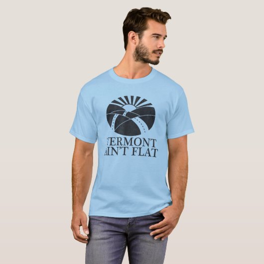 Vermont Ain't Flat T-shirt (Voorkant volledig)