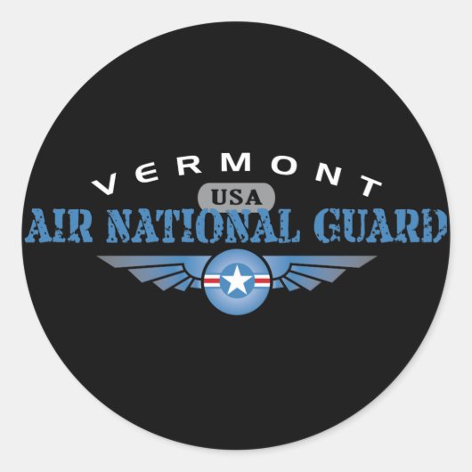 Vermont Air National Guard Ronde Sticker (Voorkant)