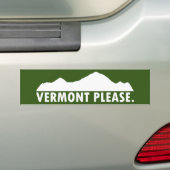 Vermont Alsjeblieft Bumpersticker (Op auto)