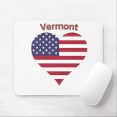Vermont American Flag Heart Muismat (Met muis)