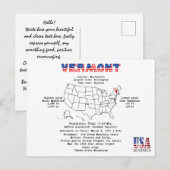 Vermont-Amerikaanse staat op een kaart en nuttige  (Voorkant / Achterkant)