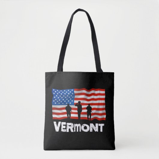Vermont Amerikaanse vlag Tote Bag (Voorkant)