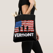 Vermont Amerikaanse vlag Tote Bag (Dichtbij)