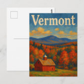 Vermont ansichtkaart briefkaart (Voorkant / Achterkant)