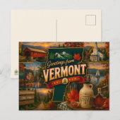 Vermont Ansichtkaart Briefkaart (Voorkant / Achterkant)