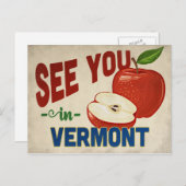 Vermont Apple - Vintage Travel Briefkaart (Voorkant / Achterkant)