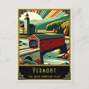 Vermont   Art. Deco Briefkaart