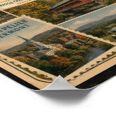 Vermont Authentieke Vintage Stijl Poster (Hoek)