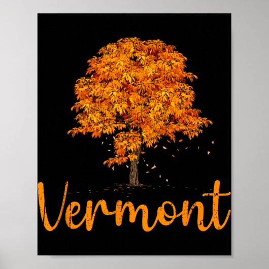 Vermont Autumn Colors, New England, Tree Fall Foli Poster (Voorkant)