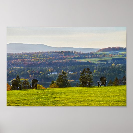 Vermont Autumn Evening Uitzicht Poster (Voorkant)