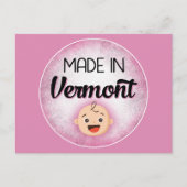 Vermont Baby Funny Pink New Girl Briefkaart (Voorkant)