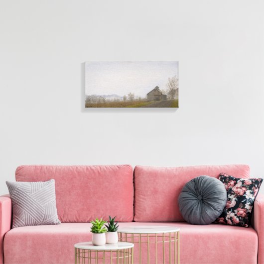 Vermont Barn Canvas Afdruk (Insitu (Woonkamer))