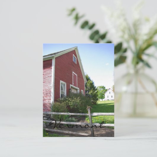Vermont Barn Postcard Briefkaart (Staand voorkant)