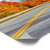 Vermont Bergweg, Herfst Poster (Hoek)