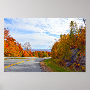 Vermont Bergweg, Herfst Poster
