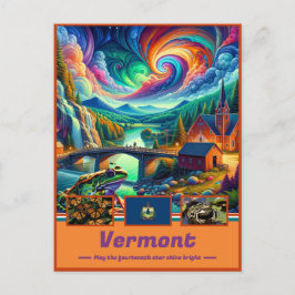 Vermont betoverde landschappen schilderachtig briefkaart