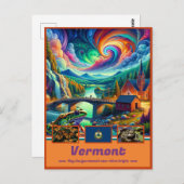 Vermont betoverde landschappen schilderachtig briefkaart (Voorkant / Achterkant)