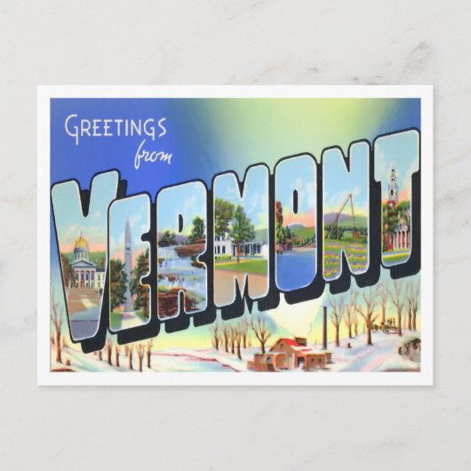 Vermont  Big Letters Briefkaart (Voorkant)