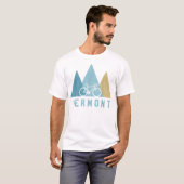 Vermont Bike  Cycling Mountains MTB T-shirt (Voorkant volledig)