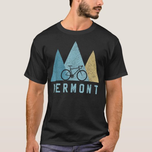 Vermont Bike  Cycling Mountains MTB T-shirt (Voorkant)