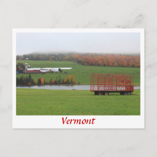Vermont Boerderij Oktober Rain Briefkaart