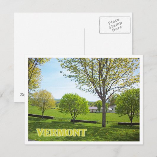 Vermont Briefkaart (Voorkant / Achterkant)