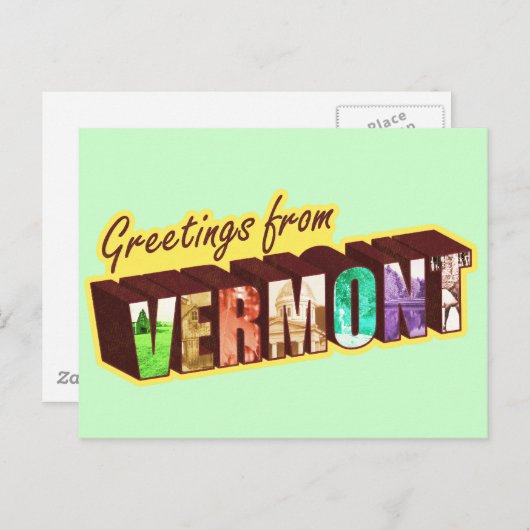 Vermont" Briefkaart (Voorkant / Achterkant)