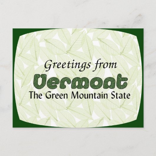 Vermont Briefkaart (Voorkant)