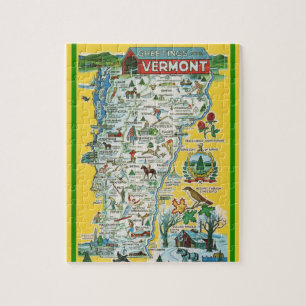 Vermont Briefkaart Kaart Jigsaw Puzzel