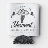 Vermont bruiloft welkom minimalistische elegante blikjeskoeler (Voorkant)