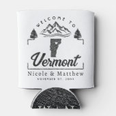 Vermont bruiloft welkom minimalistische elegante blikjeskoeler (Achterkant)