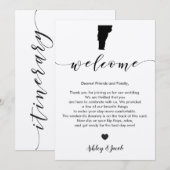 Vermont bruiloft welkomstbrief en reisschema Kaart (Voorkant / Achterkant)